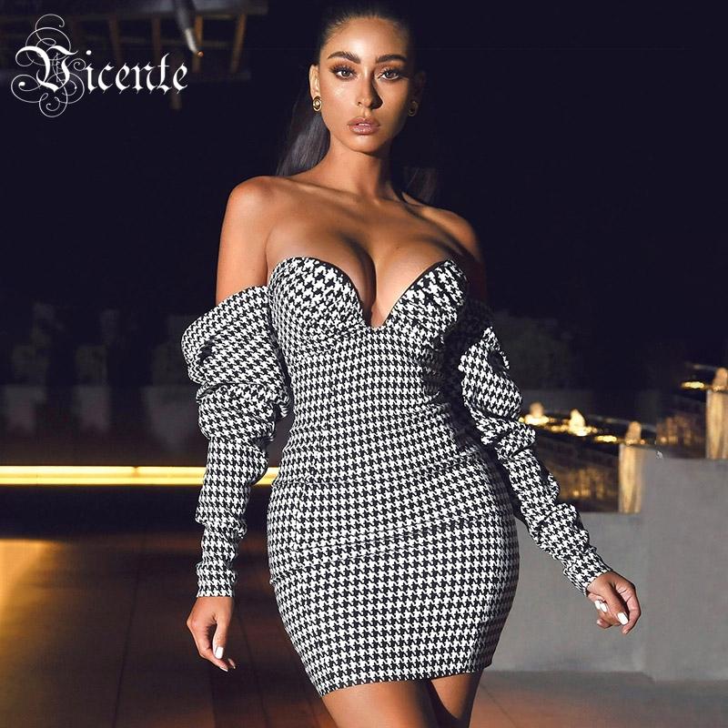 VC All Free Shipping 2021 New Trendy Houndstooth Pattern Design Sexy Off Shoulder Draped Celebrity Party Club Mini Dress, Multi
VC All Free Shipping 2021 New Trendy Houndstooth Pattern Design Sexy Off Shoulder Draped Celebrity Party Club Mini Dress, Multi