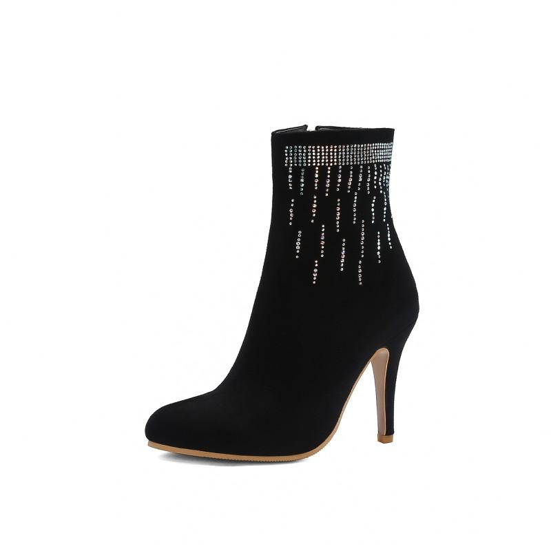 Oversized Pointed boots boots women woman winter women shoes botas, Beige