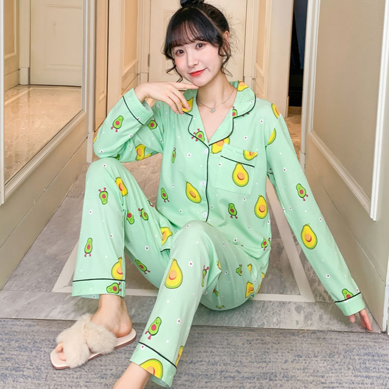 Autumn Sailor Moon Print Women's Pajamas Sets Pink Long Sleeve Sweet Sleepwear Female Winter Fashion Ladies 2piece Nightie 201105