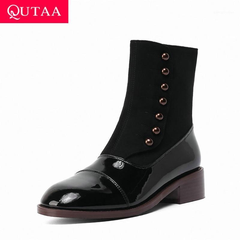 QUTAA 2021 Autumn Winter Square Heel Ankle Boots Cow Leather Flock Zipper Ladies Shoes Round Toe Women Long Boots Size 34-391, Beige
QUTAA 2021 Autumn Winter Square Heel Ankle Boots Cow Leather Flock Zipper Ladies Shoes Round Toe Women Long Boots Size 34-391, Beige
