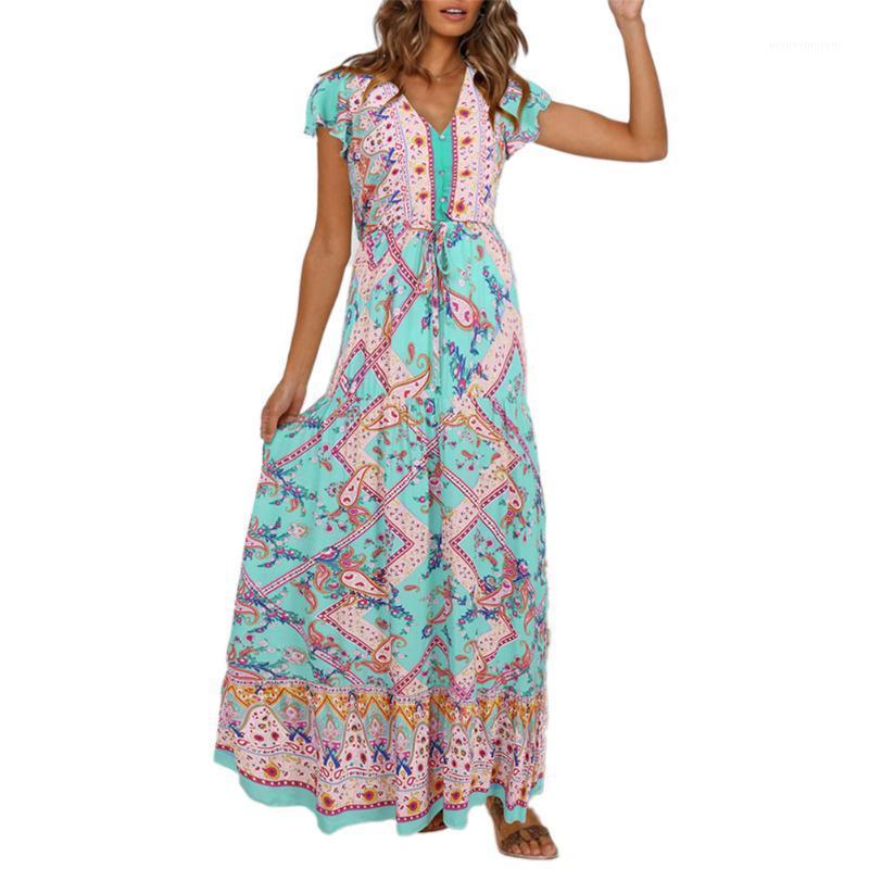 Casual Dresses Summer Women Printed Boho Long Maxi Dress Short Sleeve Kaftan Beach Sundress Bohemian Style Ladies Dresses1, As photo shows
Casual Dresses Summer Women Printed Boho Long Maxi Dress Short Sleeve Kaftan Beach Sundress Bohemian Style Ladies Dresses1, As photo shows