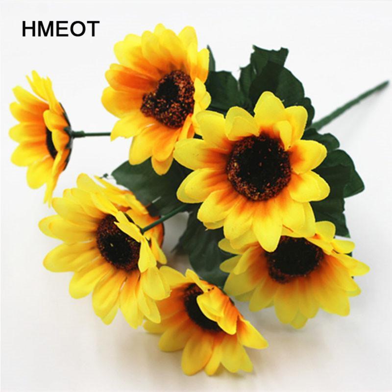 30cm 7 heads small Bunch sunflower wedding artificial flower Bride holding bouquet Living room balcony home decor fake flower1, Yellow
30cm 7 heads small Bunch sunflower wedding artificial flower Bride holding bouquet Living room balcony home decor fake flower1, Yellow