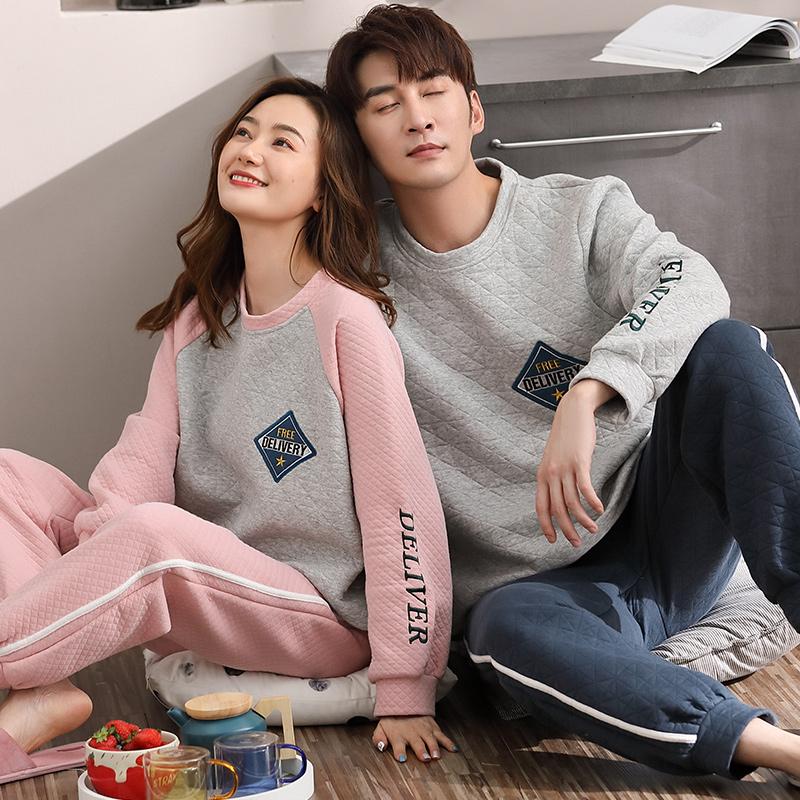 Pure Cotton Air Cotton Interlayer Jams Pullover pajamas Couples & Lovers O-neck Winter Jammies Warm comfy Pyjamas A Set CKE, Cke-8101-8201couple
Pure Cotton Air Cotton Interlayer Jams Pullover pajamas Couples & Lovers O-neck Winter Jammies Warm comfy Pyjamas A Set CKE, Cke-8101-8201couple