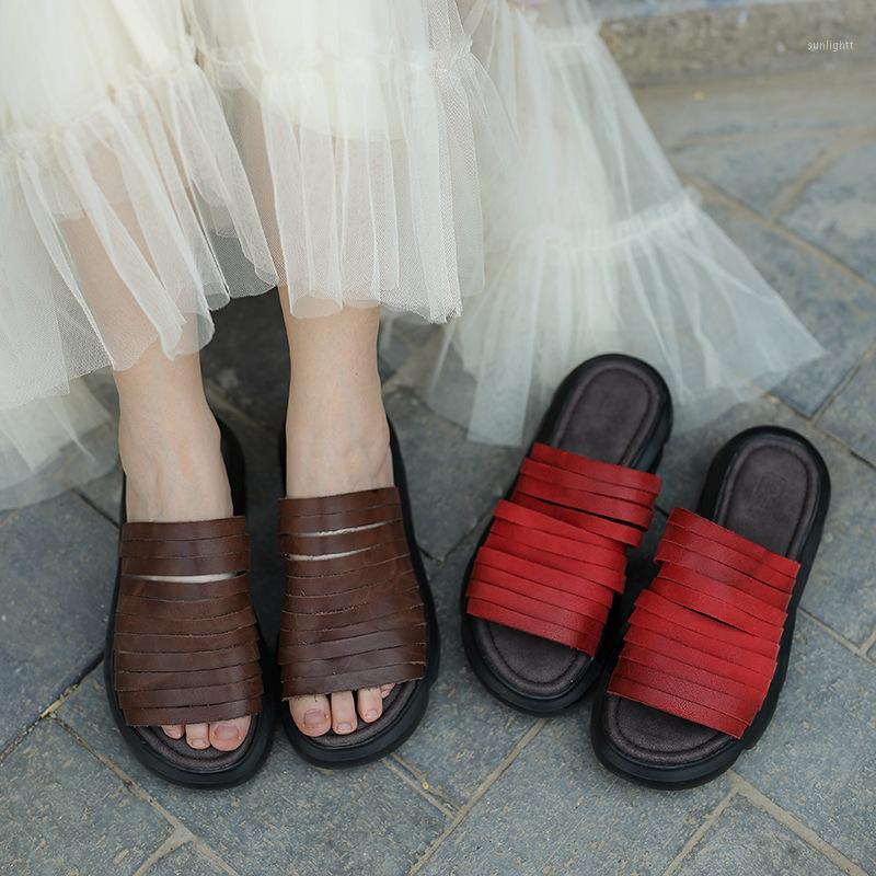 YourSeason Women Summer 2020 New Genuine Leather Women Shoes Flat With Concise Ladies Slides Handmade Platform Slippers1, Red
YourSeason Women Summer 2020 New Genuine Leather Women Shoes Flat With Concise Ladies Slides Handmade Platform Slippers1, Red