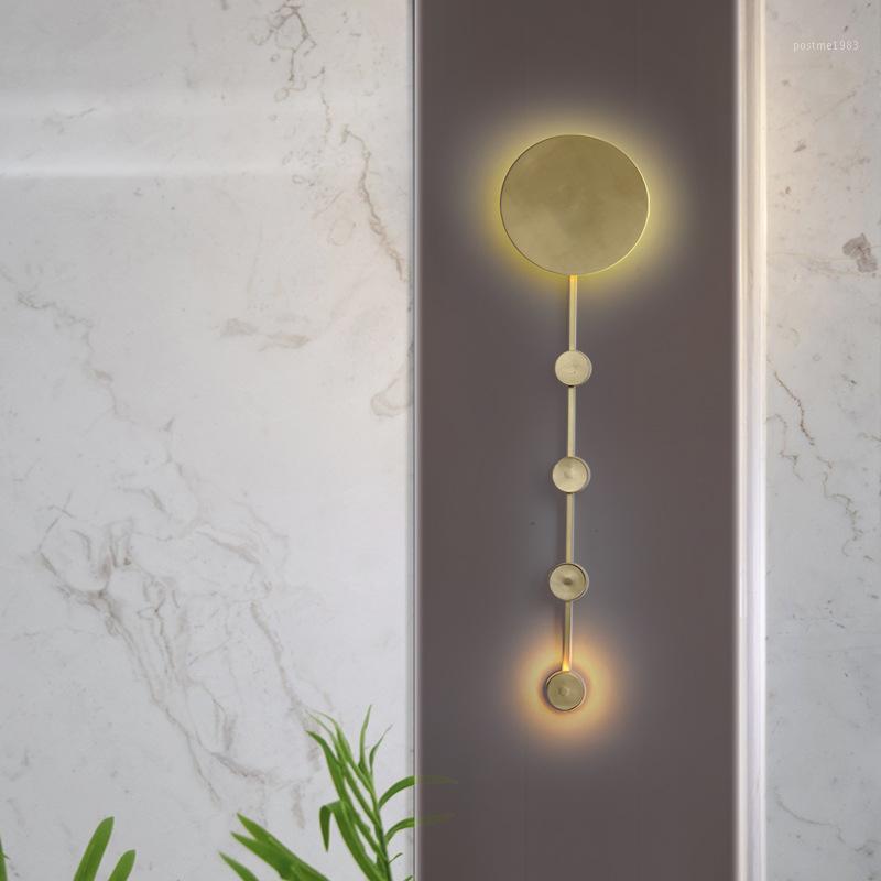 Nordic contracted sitting room Led Wall lamp Retro Beass copper wall lamp TV setting bedroom bedside1
Nordic contracted sitting room Led Wall lamp Retro Beass copper wall lamp TV setting bedroom bedside1