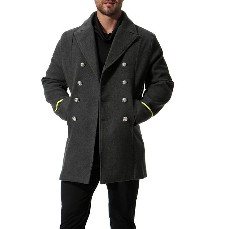coat HOT Winter new Men trend cashmere jackets male long thick jacket double-breasted woolen windbreaker Men' Brand Overcoat, Black 
coat HOT Winter new Men trend cashmere jackets male long thick jacket double-breasted woolen windbreaker Men' Brand Overcoat, Black