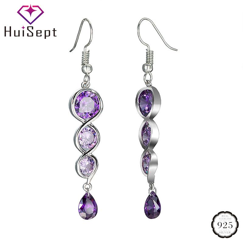 Dangle & Chandelier HuiSept Silver 925 Earrings Jewelry Geometric Shape Amethyst Gemstone Long Style Drop For Women Wedding Party Wholesale
Dangle & Chandelier HuiSept Silver 925 Earrings Jewelry Geometric Shape Amethyst Gemstone Long Style Drop For Women Wedding Party Wholesale