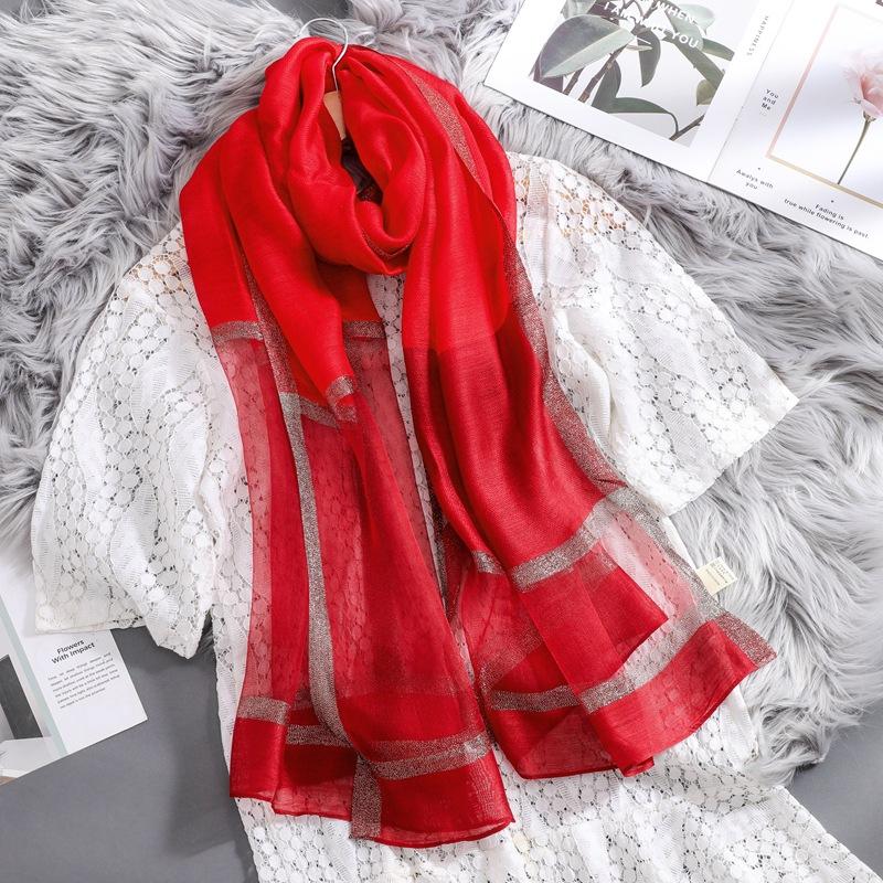 Silk Scarf Wild Wool Scarves Thin Cape Color Matching Female Summer Sunscreen Shawl Echarpe Femme Fashion Headscarf
Silk Scarf Wild Wool Scarves Thin Cape Color Matching Female Summer Sunscreen Shawl Echarpe Femme Fashion Headscarf
