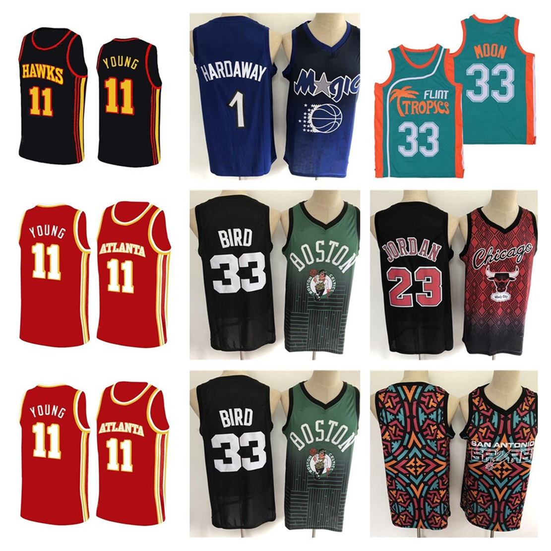23 James 23 lebron 11 young jersey Michael 1 Hardaway 15 Carter 33 Bird 3 Iverson mitchell ness basketball jersey 2020 new season, Black;red 
23 James 23 lebron 11 young jersey Michael 1 Hardaway 15 Carter 33 Bird 3 Iverson mitchell ness basketball jersey 2020 new season, Black;red