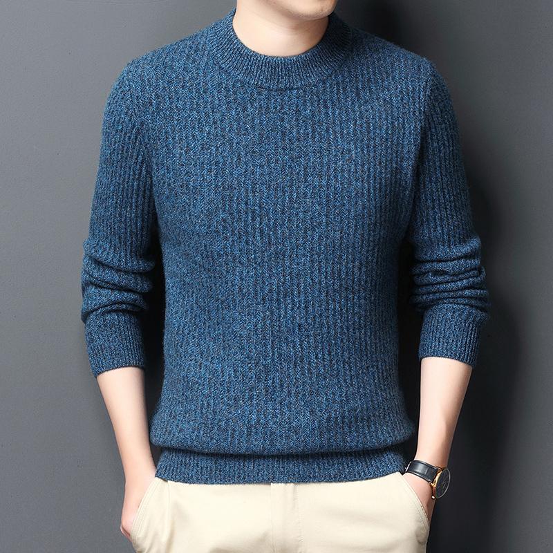 Men 100% Merino Wool Pullover Man Thick Warm Winter Casual Striped Soft Cashmere Sweaters, Blue
Men 100% Merino Wool Pullover Man Thick Warm Winter Casual Striped Soft Cashmere Sweaters, Blue