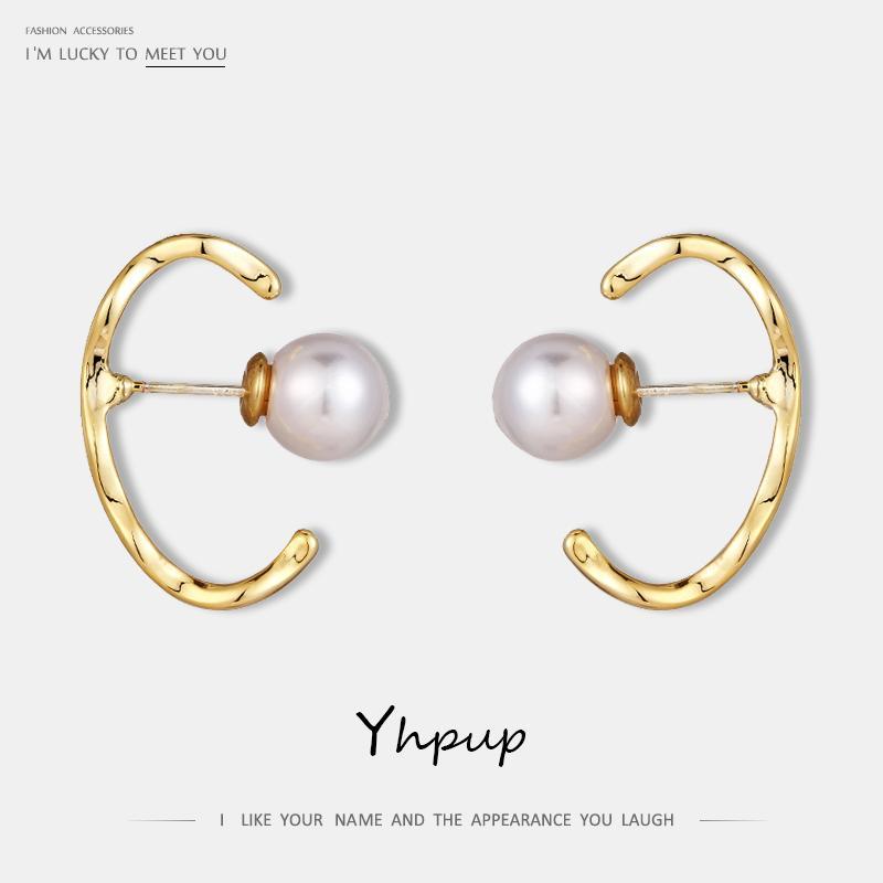 Yhpup Fashion Personality Zinc Alloy Stud Earrings C Shape Geometric Gold Imitation Pearls for Women Party Jewelry1
Yhpup Fashion Personality Zinc Alloy Stud Earrings C Shape Geometric Gold Imitation Pearls for Women Party Jewelry1