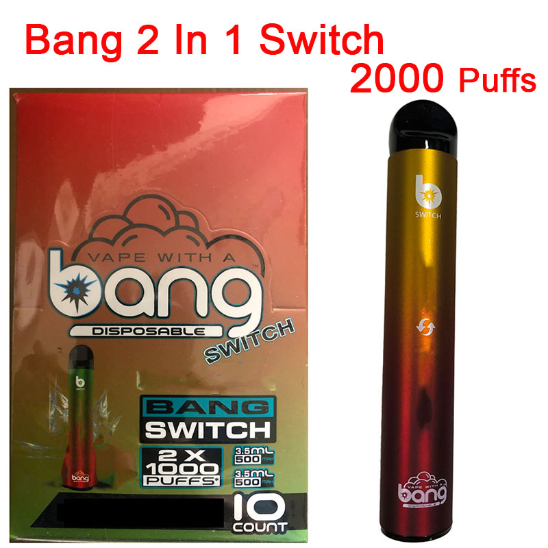 Bang Pro Max Switch 2 In 1 Disposable Device E Cigarettes Vape Pen Kits 2000 Puffs 7ml Pod Cartridges 1000mAh Battery Bang XXL XXtra Vapor Kit
Bang Pro Max Switch 2 In 1 Disposable Device E Cigarettes Vape Pen Kits 2000 Puffs 7ml Pod Cartridges 1000mAh Battery Bang XXL XXtra Vapor Kit
