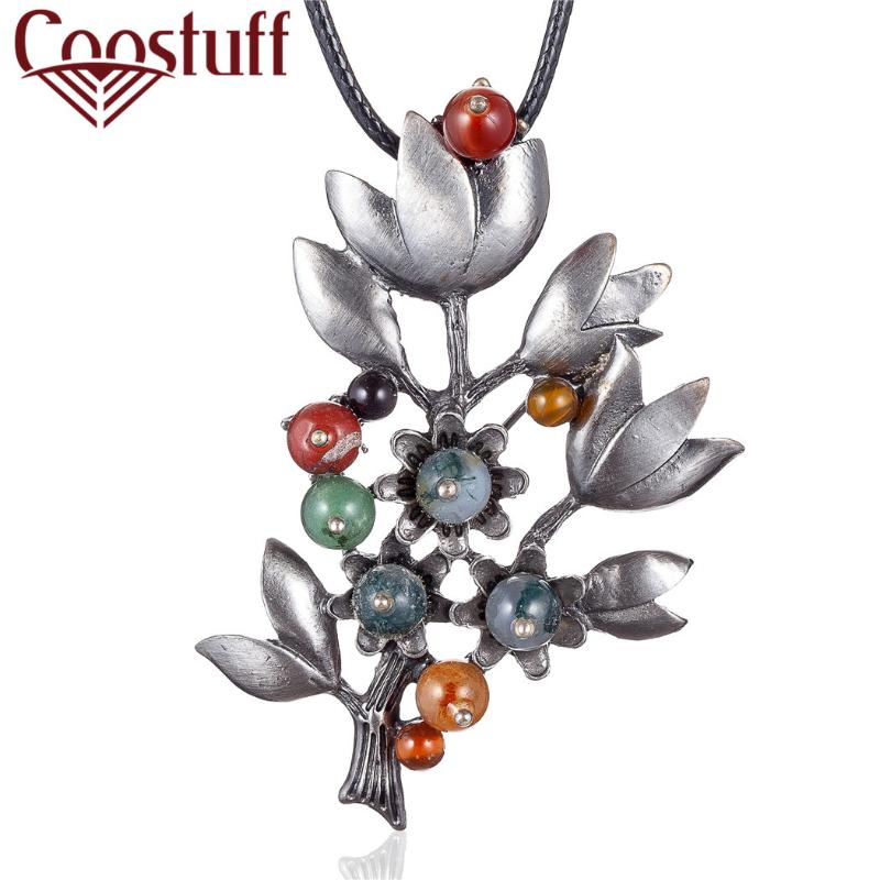 Tree Vintage Plant Jewelry Long Necklace for Women Pendant Black Rope Chain Fashion Jewellery Suspension Choker Hotsale 2020
Tree Vintage Plant Jewelry Long Necklace for Women Pendant Black Rope Chain Fashion Jewellery Suspension Choker Hotsale 2020