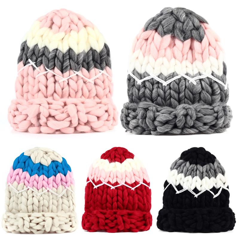 New Winter Women Girls Warm Wool Hat Handmade Knitted Coarse Lines Cable Hats Knit Cap Candy Color Female Beanie Crochet Caps, Black
New Winter Women Girls Warm Wool Hat Handmade Knitted Coarse Lines Cable Hats Knit Cap Candy Color Female Beanie Crochet Caps, Black