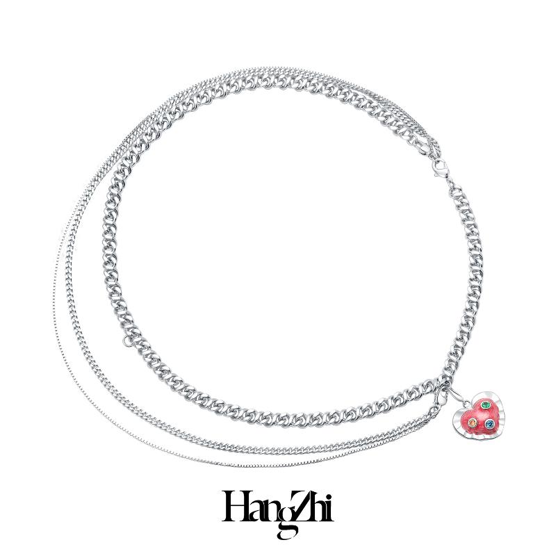 Pendant Necklaces HangZhi Stitching Chain Heart Necklace For Women Girl Trendy Multi-Layer Removable Enamel Pink Party Jewelry
Pendant Necklaces HangZhi Stitching Chain Heart Necklace For Women Girl Trendy Multi-Layer Removable Enamel Pink Party Jewelry