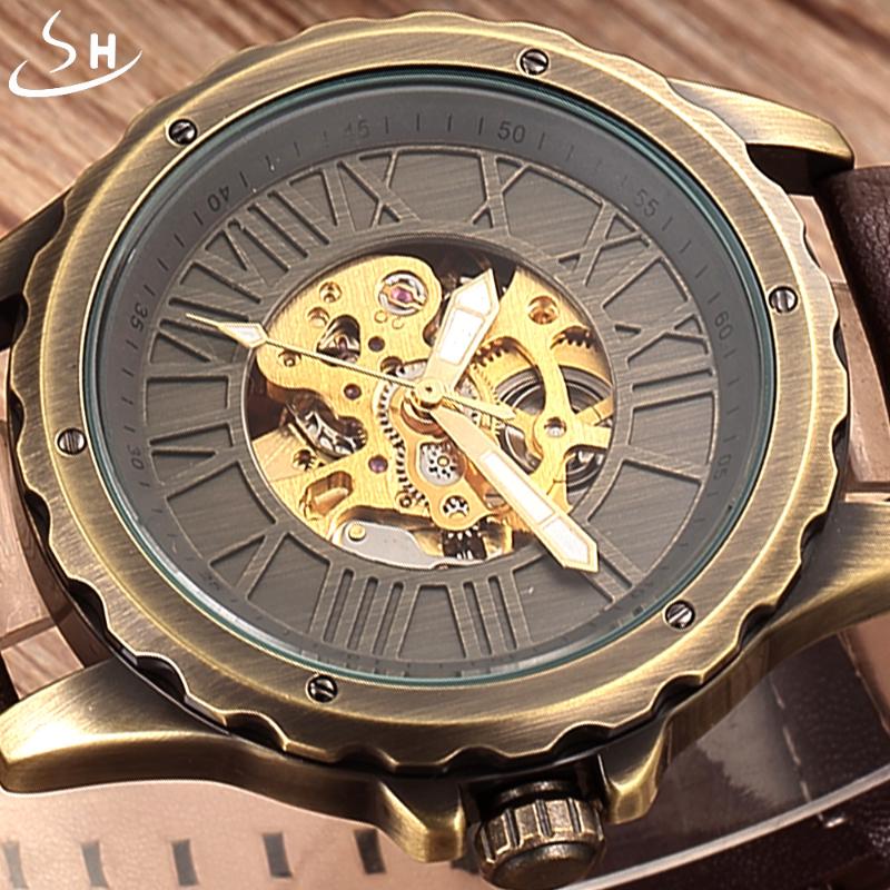 Wristwatches SHENHUA Skeleton Mechanical Automatic Watch Men Watches Brand Retro Leather Luxury Business Vintage Relogio Masculino, 1 without box
Wristwatches SHENHUA Skeleton Mechanical Automatic Watch Men Watches Brand Retro Leather Luxury Business Vintage Relogio Masculino, 1 without box