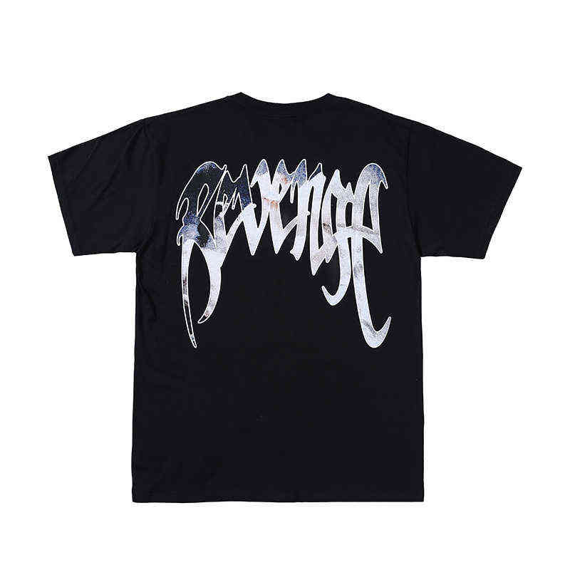 Revenge Summer Hip Hop Alphabet Portrait Short Sleeve Men's and Women's Half T-shirt