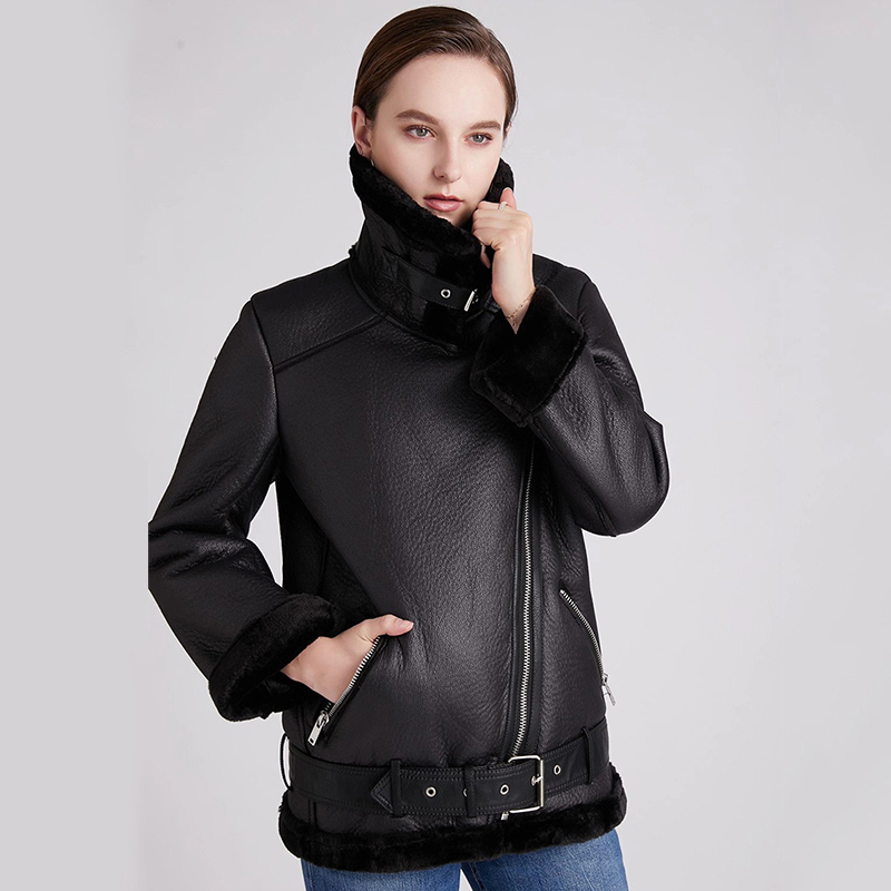 2021 New Feminine Winter Lambs Wool Fur Collar with Thick Hot Outerwear Leather Black Jacket Outwear 9G1H, Pmyt-black
2021 New Feminine Winter Lambs Wool Fur Collar with Thick Hot Outerwear Leather Black Jacket Outwear 9G1H, Pmyt-black
