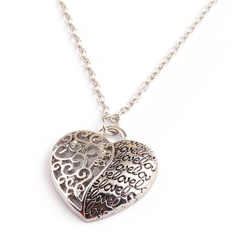Free Shipping Fashion Vintage half hollow half love letter alloy Heart rhodium plating women necklace
Free Shipping Fashion Vintage half hollow half love letter alloy Heart rhodium plating women necklace