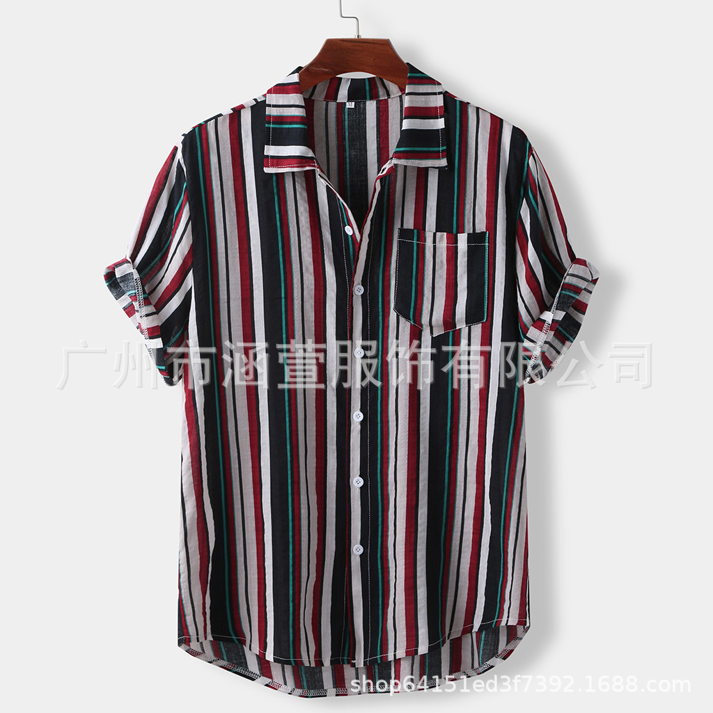2021 Style New Stripes of Men Casual Europe and America Hot Sale There Was Leisure Tourism Relaxed Shirt Ek7p, Red
2021 Style New Stripes of Men Casual Europe and America Hot Sale There Was Leisure Tourism Relaxed Shirt Ek7p, Red