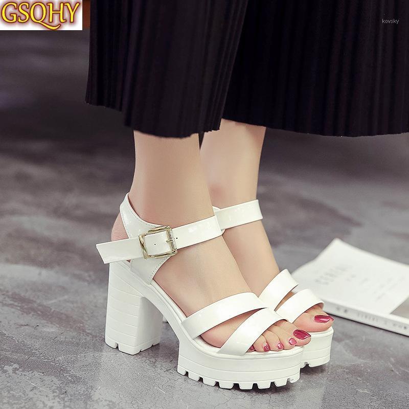 2021 new sandals thick with a word buckle fish mouth solid color sandals female waterproof platform high heel women shoes1, Black
2021 new sandals thick with a word buckle fish mouth solid color sandals female waterproof platform high heel women shoes1, Black