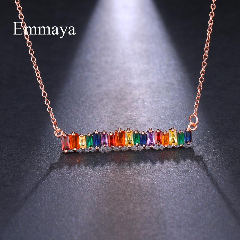 Emmaya Charming Ornament For Women Linear Appearance Rainbow Color Personality Necklace Classic Style In Wedding Party
Emmaya Charming Ornament For Women Linear Appearance Rainbow Color Personality Necklace Classic Style In Wedding Party