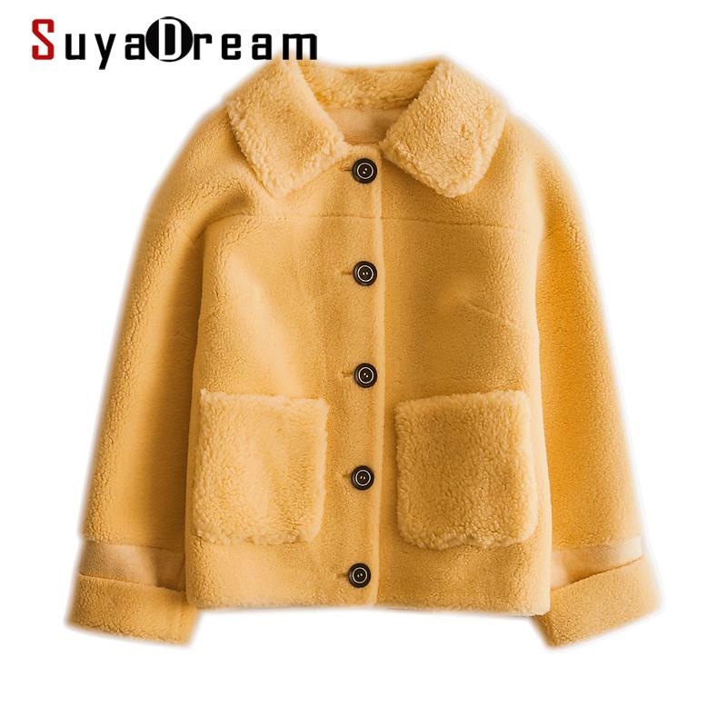 SuyaDream Handmade Women Lambswool Coat Solid Single Breasted Wool Blend Cream Ginger Winter Coat, Soft yellow
SuyaDream Handmade Women Lambswool Coat Solid Single Breasted Wool Blend Cream Ginger Winter Coat, Soft yellow