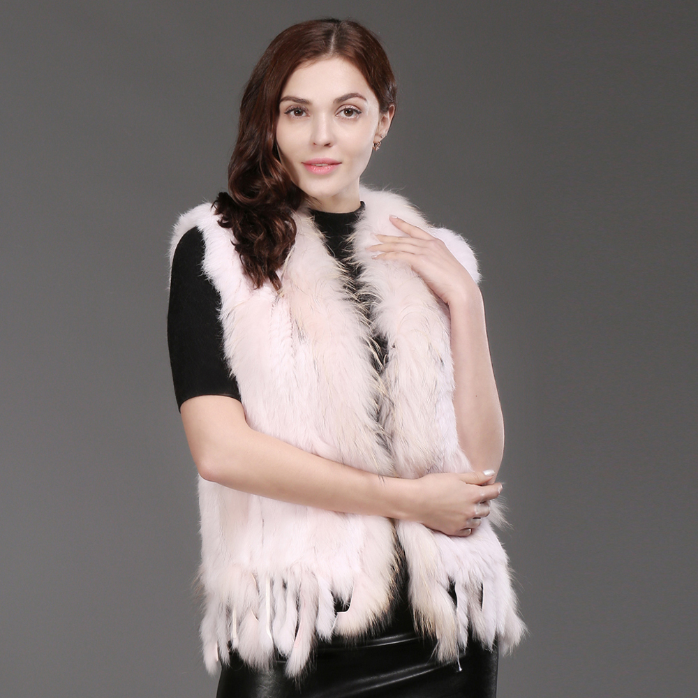 Party Mark Genuine Rabbit Women Malha Vest Raccoon Fur Trimming Borlas Collar Royal Coat Skin Collection Bunny, Blue.
Party Mark Genuine Rabbit Women Malha Vest Raccoon Fur Trimming Borlas Collar Royal Coat Skin Collection Bunny, Blue.