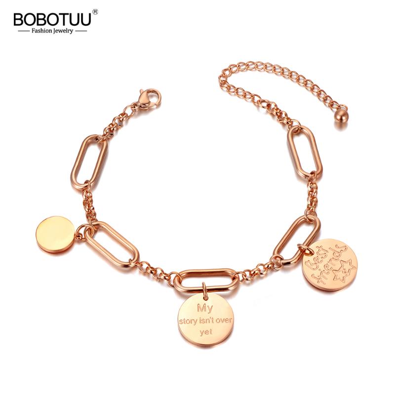 BOBOTUU Fashion Stainless Steel Best Friends Charm Bracelets Bangle For Women Girls Bohemia Chain Link Bracelet Jewelry BB20029
BOBOTUU Fashion Stainless Steel Best Friends Charm Bracelets Bangle For Women Girls Bohemia Chain Link Bracelet Jewelry BB20029