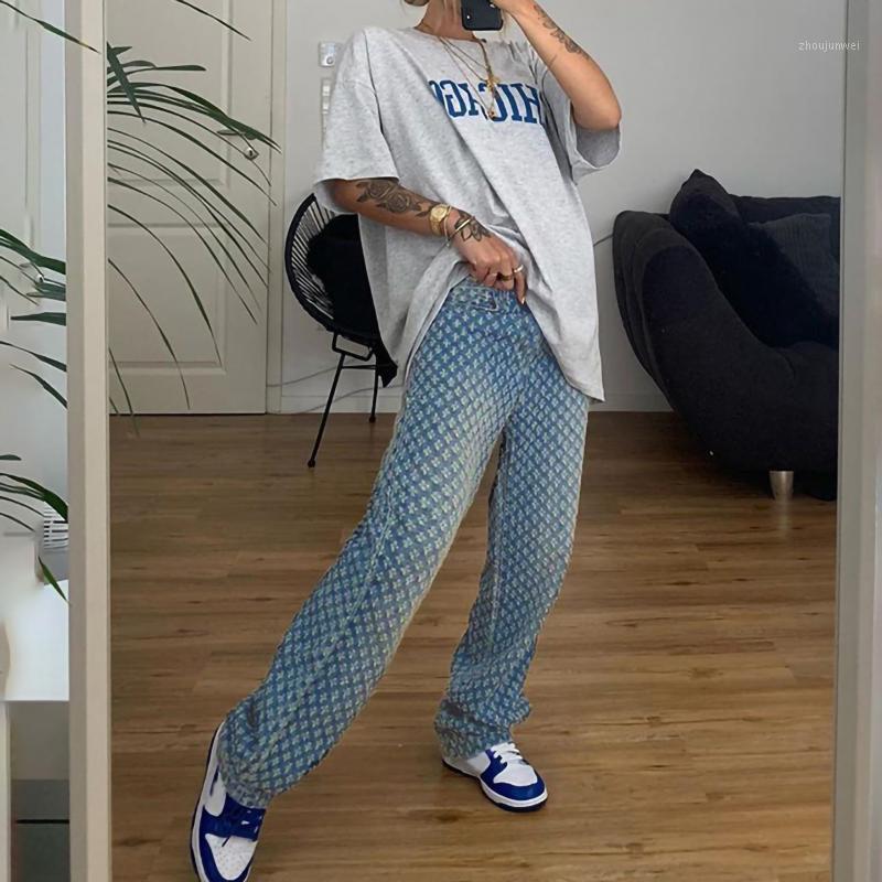 Fashion Women Casual High Waist Wide Leg Jeans Vintage Distressed Straight Pattern Denim Pants Slim Fit Long Trousers Female Women, Blue
Fashion Women Casual High Waist Wide Leg Jeans Vintage Distressed Straight Pattern Denim Pants Slim Fit Long Trousers Female Women, Blue
