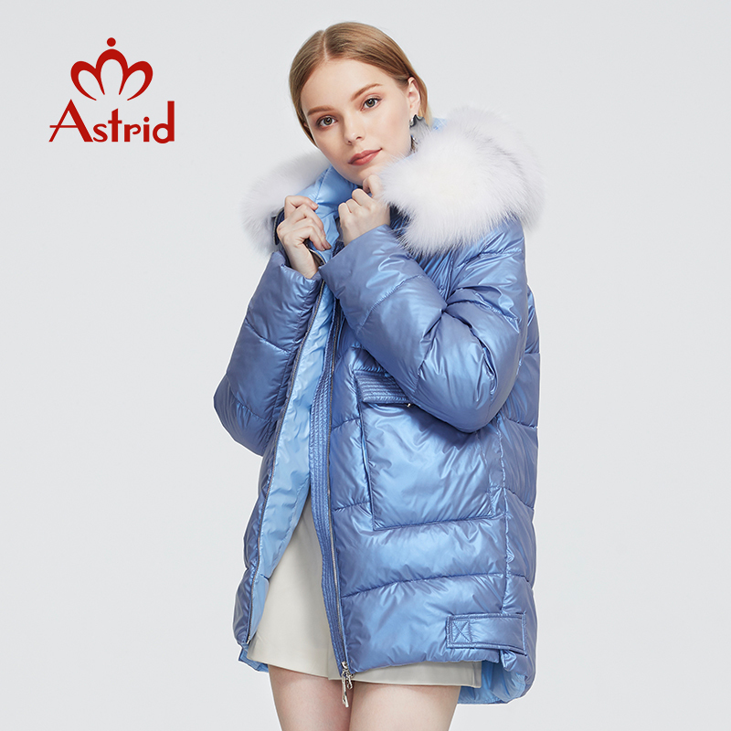 Astrid New Winter Women's coat women warm parka fashion thick Jacket with fox fur hooded large sizes female clothing 9519 201019