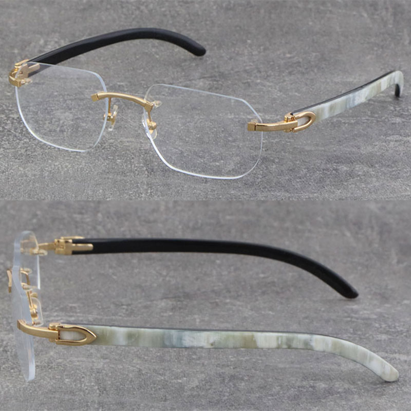 Male and Female Frames Genuine Natural Original White Inside Black Buffalo Horn Frame Man Woman Optical Wooden Eyeglasses 18K Gold Frame Glasses Rimless Eyewear Hot
Male and Female Frames Genuine Natural Original White Inside Black Buffalo Horn Frame Man Woman Optical Wooden Eyeglasses 18K Gold Frame Glasses Rimless Eyewear Hot