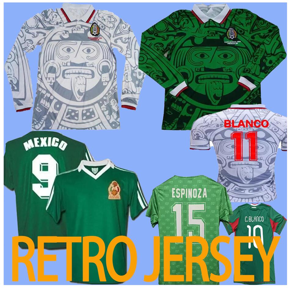 BLANCO MEXICO RETRO soccer jerseys 1986 1998 Vintage HERNANDEZ Blanco Campos uniforms 1994 95 2006 2010 JORGE CAMPOS goalkeeper Classic Jersey Football shirt, 1998 lnog sleeve
BLANCO MEXICO RETRO soccer jerseys 1986 1998 Vintage HERNANDEZ Blanco Campos uniforms 1994 95 2006 2010 JORGE CAMPOS goalkeeper Classic Jersey Football shirt, 1998 lnog sleeve