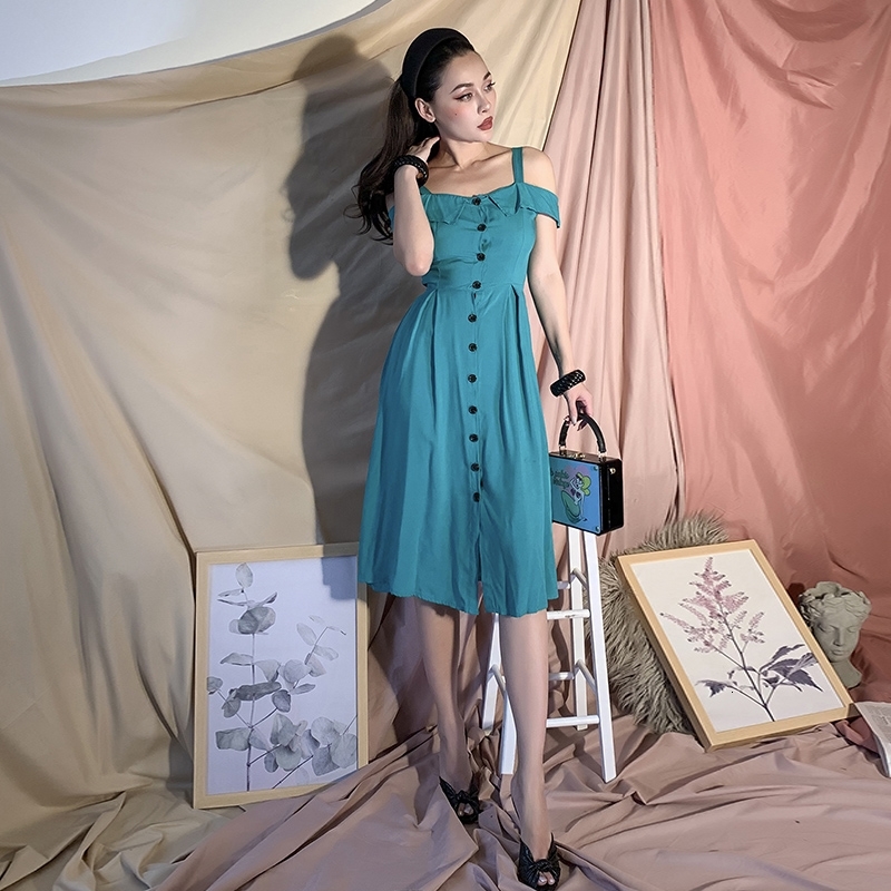 2021 New Blue Mole Wax Curtain a Row of Retro Buttons Women Knee-length Clothes Slipping in Occasional Shirt Dressed 6L6X
2021 New Blue Mole Wax Curtain a Row of Retro Buttons Women Knee-length Clothes Slipping in Occasional Shirt Dressed 6L6X
