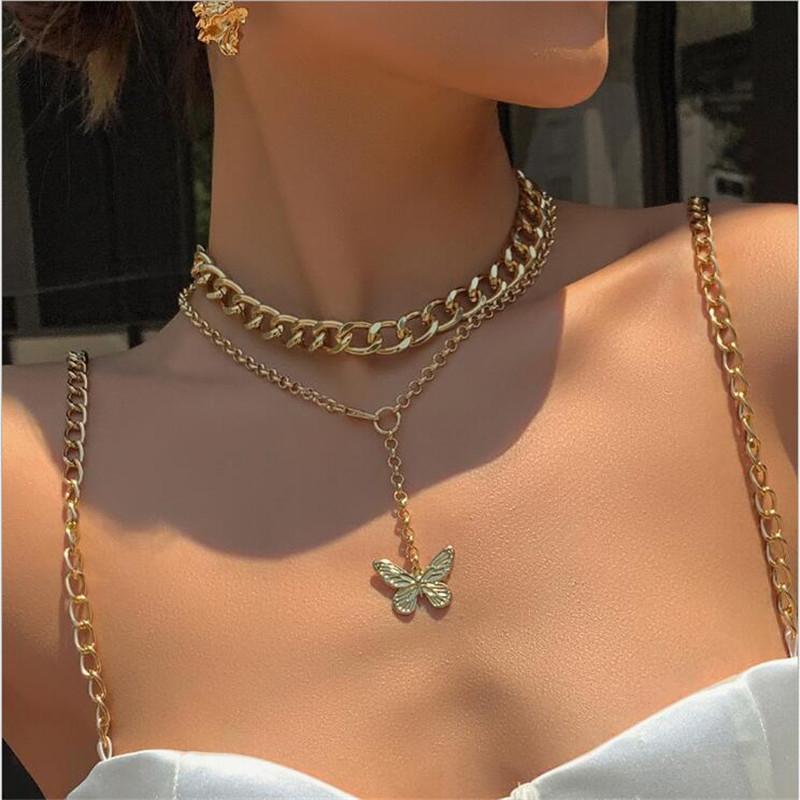 Gold Color Twisted Rope Butterfly Pendant Chunky Wide Thin Chains Necklaces for Women Minimalist Necklace Instajewelry
Gold Color Twisted Rope Butterfly Pendant Chunky Wide Thin Chains Necklaces for Women Minimalist Necklace Instajewelry