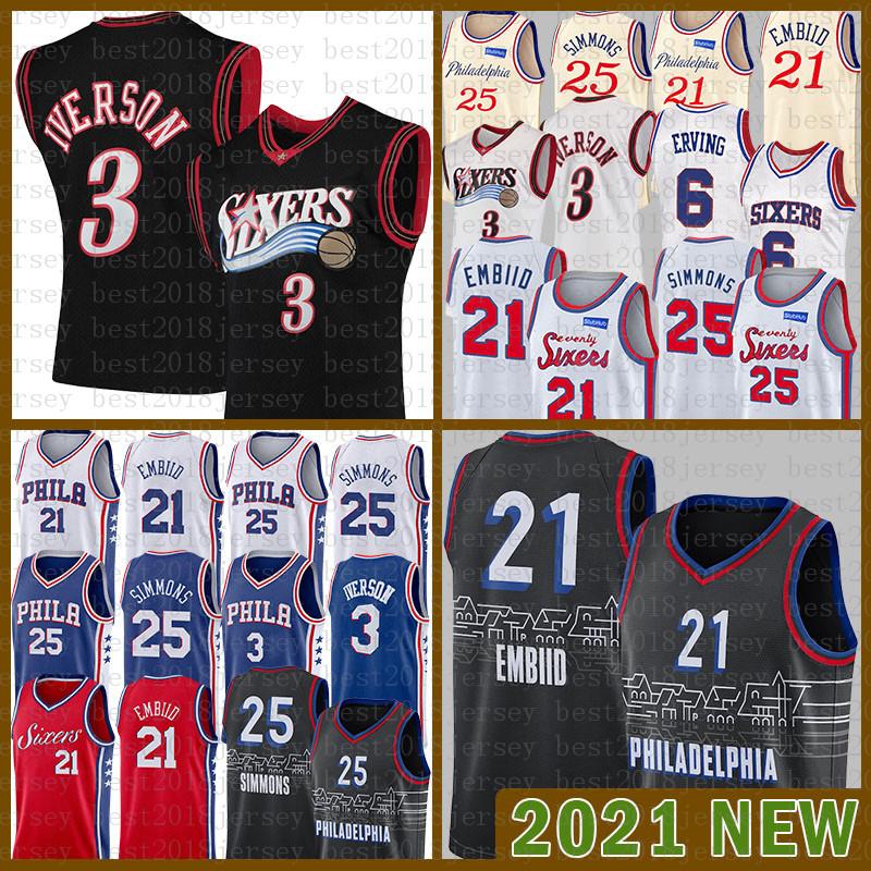 2021 New Basketball Jersey Mens Philadelphia 76er jersey Allen 3 Iverson Joel 21 Embiid Ben 25 Simmons Julius 6 Erving Brown, Black;red
2021 New Basketball Jersey Mens Philadelphia 76er jersey Allen 3 Iverson Joel 21 Embiid Ben 25 Simmons Julius 6 Erving Brown, Black;red