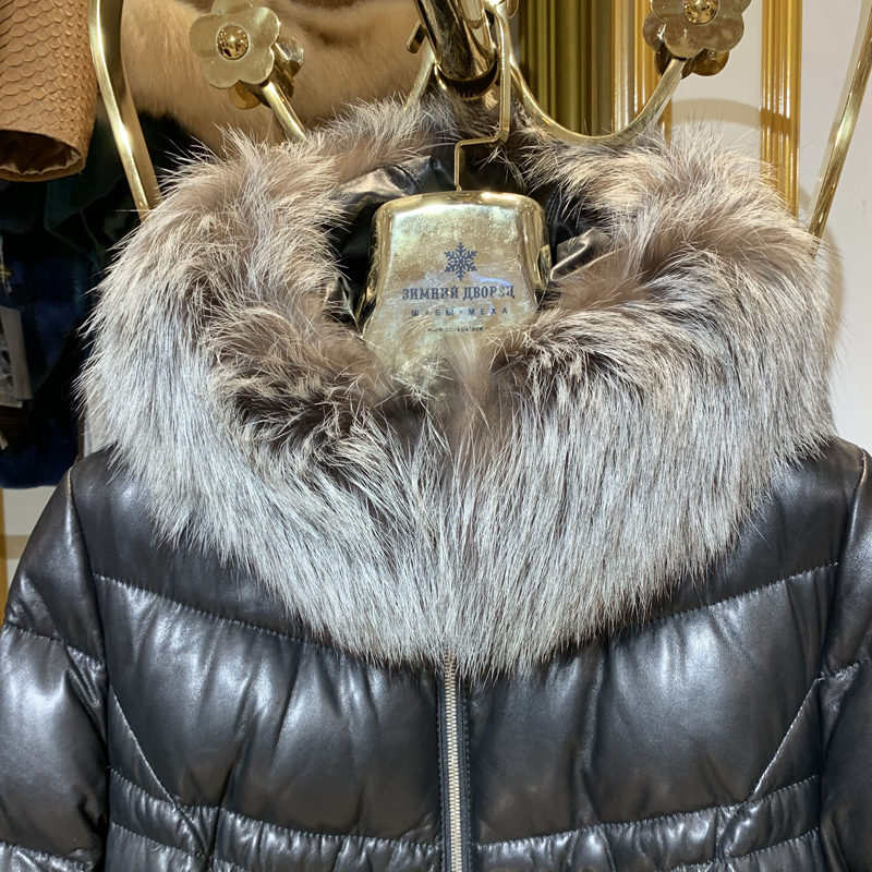 Winter leather Down jacket Women Winter plus velvet hooded Coats Down Winter Jacket coat Woman Outwear warm portable 52 size 201030