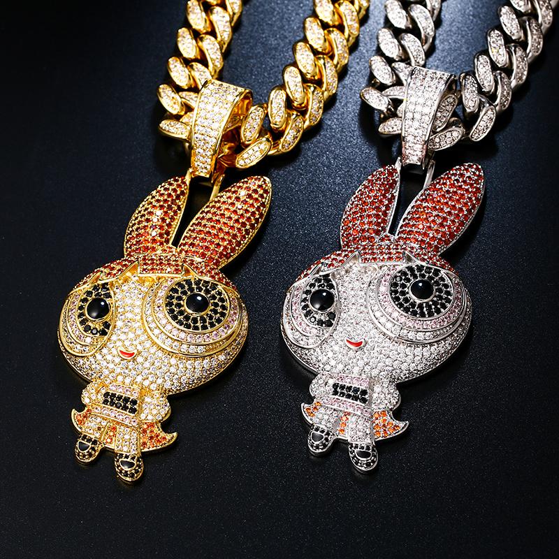 New Iced Out Cartoon Pendant Necklace Men Women Hip Hop Jewelry Full CZ Micro Pave With Zircon Pendant With Tennis Chain Gift
New Iced Out Cartoon Pendant Necklace Men Women Hip Hop Jewelry Full CZ Micro Pave With Zircon Pendant With Tennis Chain Gift