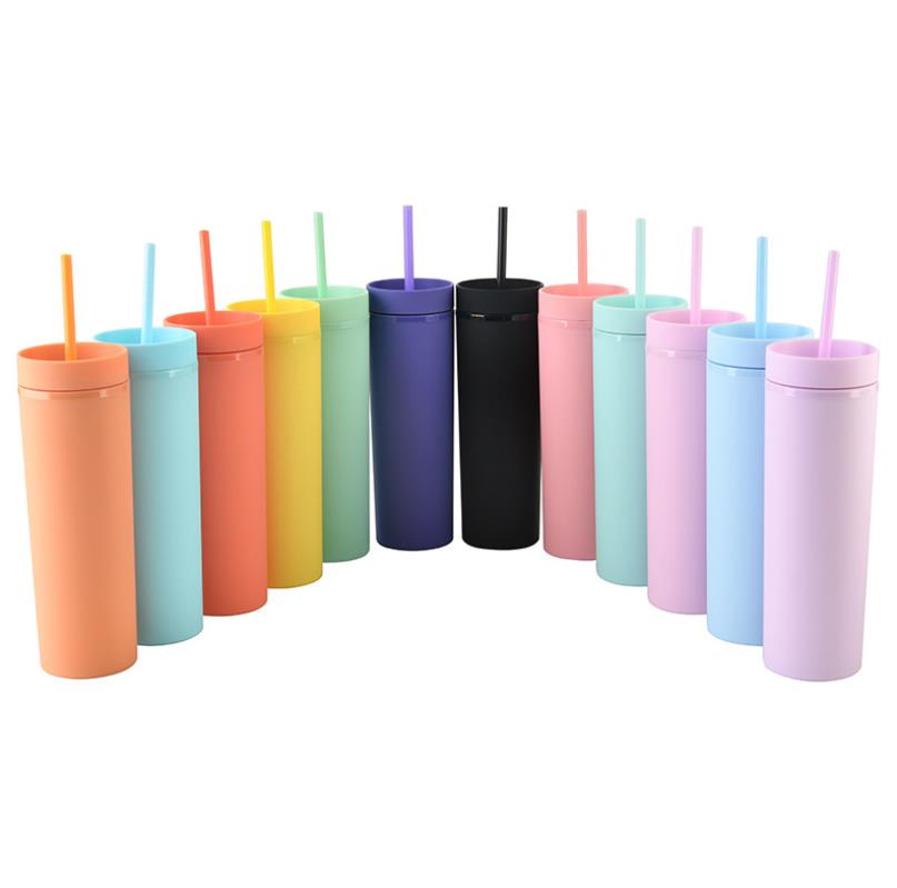 12 colors 16oz Acrylic Straight Slim Tumbler Matte Colored Double Wall 500ml Plastic Tumblers Coffee Drinking Sippy Cup Reusable Mug With Lids & Free Straws, As pic
12 colors 16oz Acrylic Straight Slim Tumbler Matte Colored Double Wall 500ml Plastic Tumblers Coffee Drinking Sippy Cup Reusable Mug With Lids & Free Straws, As pic