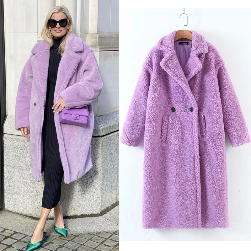 Women' Fur & Faux Winter Fashion Turn-down Collar Hairy Shaggy Long Coat Purple Woman Shearling Fluffy X-Long Jackets Keep Warm Outerwear, Red
Women' Fur & Faux Winter Fashion Turn-down Collar Hairy Shaggy Long Coat Purple Woman Shearling Fluffy X-Long Jackets Keep Warm Outerwear, Red