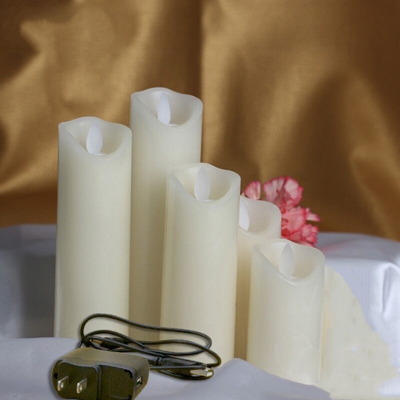 Set of 5 Rechargeable led candle pillar paraffin wax wavy edge Moving wick Wedding Xmas Party bar decor 10-12.5-15-18-20CM(H) Y200531
Set of 5 Rechargeable led candle pillar paraffin wax wavy edge Moving wick Wedding Xmas Party bar decor 10-12.5-15-18-20CM(H) Y200531