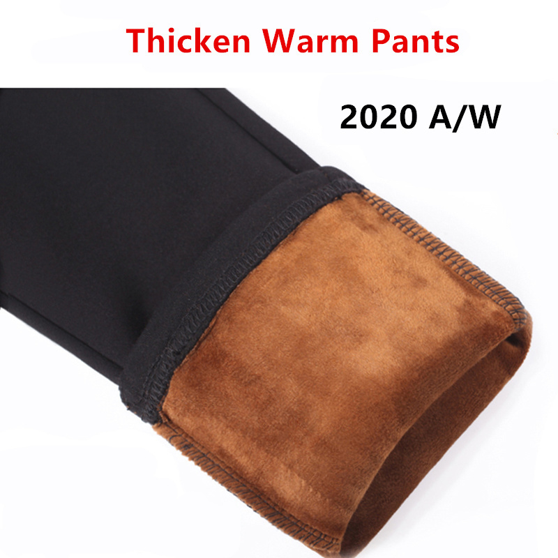 Thick Warm Female Pants New Autumn Winter Skinny Velvet Wool Fleece Leggings Women Trousers Cashmere Pant Female Plus Size 201106