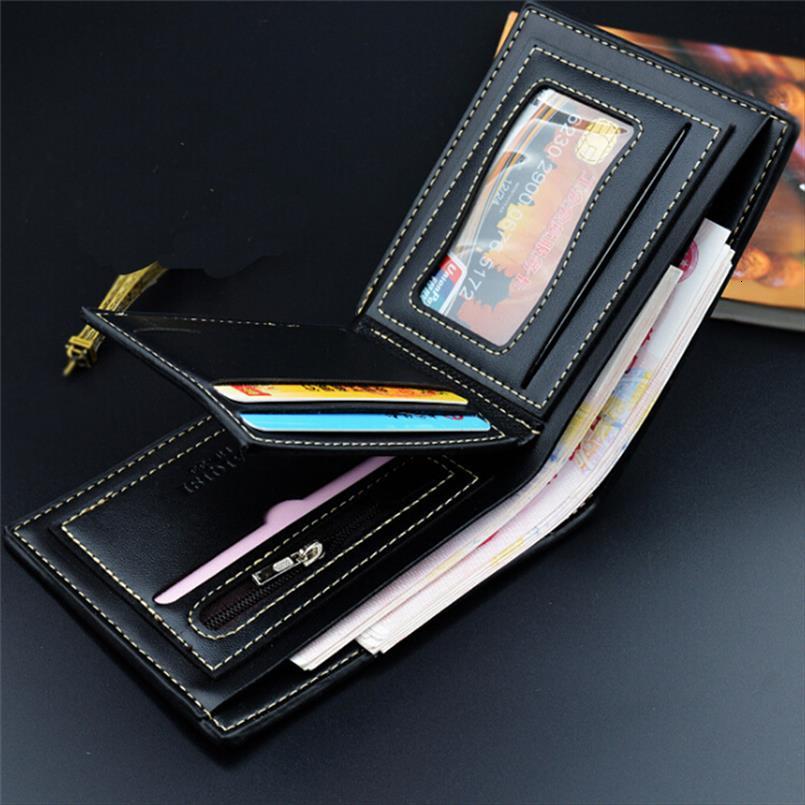 2021 Men Wallets Short Pu Leather High Quality Three Fold Simple Fashion Boyfriend Wallet Gifts