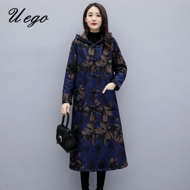 Woolen Coat Thicken Fleece Warn Winter Coat Plus size Women's Print Floral Vintage Female Casual Long Outwear Coats, Red
Woolen Coat Thicken Fleece Warn Winter Coat Plus size Women's Print Floral Vintage Female Casual Long Outwear Coats, Red