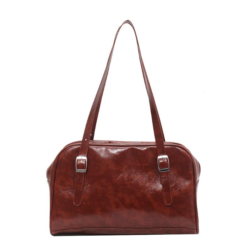 Popular Simple Female Daily Bag Female Leather Top-handle Pouch Retro Solid Street Large Capacity Shoulder Bags, Beige
Popular Simple Female Daily Bag Female Leather Top-handle Pouch Retro Solid Street Large Capacity Shoulder Bags, Beige