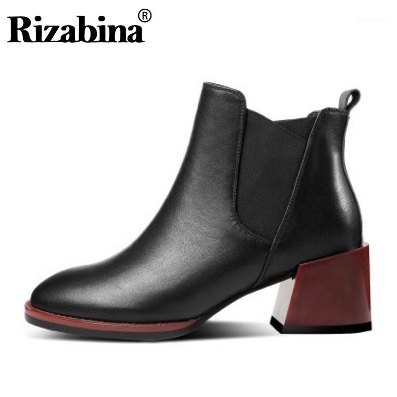 RIZABINA Women Genuine Leather Ankle Boots Elastic Band Round Toe Square Heels Shoes Solid Color Women Footwear Size 34-421, Black
RIZABINA Women Genuine Leather Ankle Boots Elastic Band Round Toe Square Heels Shoes Solid Color Women Footwear Size 34-421, Black