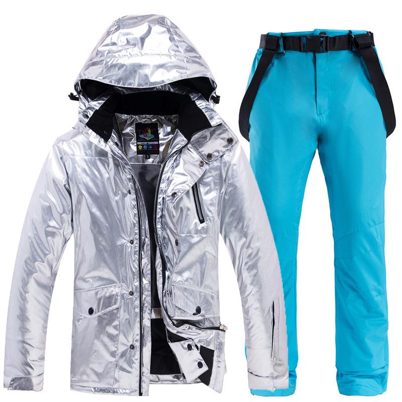 Hot Silver Ski Suit Men Women Snowsuit Winter Outdoor Sportswear Skiing Clothing Waterproof Warm Thick Snowboard Jacket Pant Set
Hot Silver Ski Suit Men Women Snowsuit Winter Outdoor Sportswear Skiing Clothing Waterproof Warm Thick Snowboard Jacket Pant Set