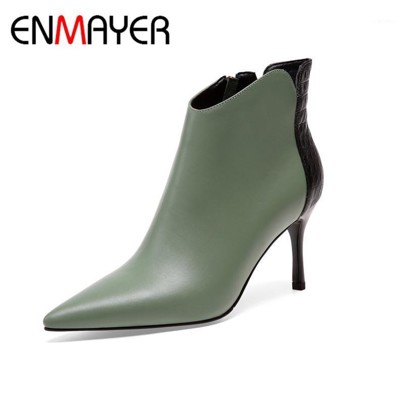ENMAYER Winter Woman Shoes Pionted Toe High Heel Sexy Boots Shoes Woman Dating Party Weeding Boots Genuine Leather CY0651, Black
ENMAYER Winter Woman Shoes Pionted Toe High Heel Sexy Boots Shoes Woman Dating Party Weeding Boots Genuine Leather CY0651, Black