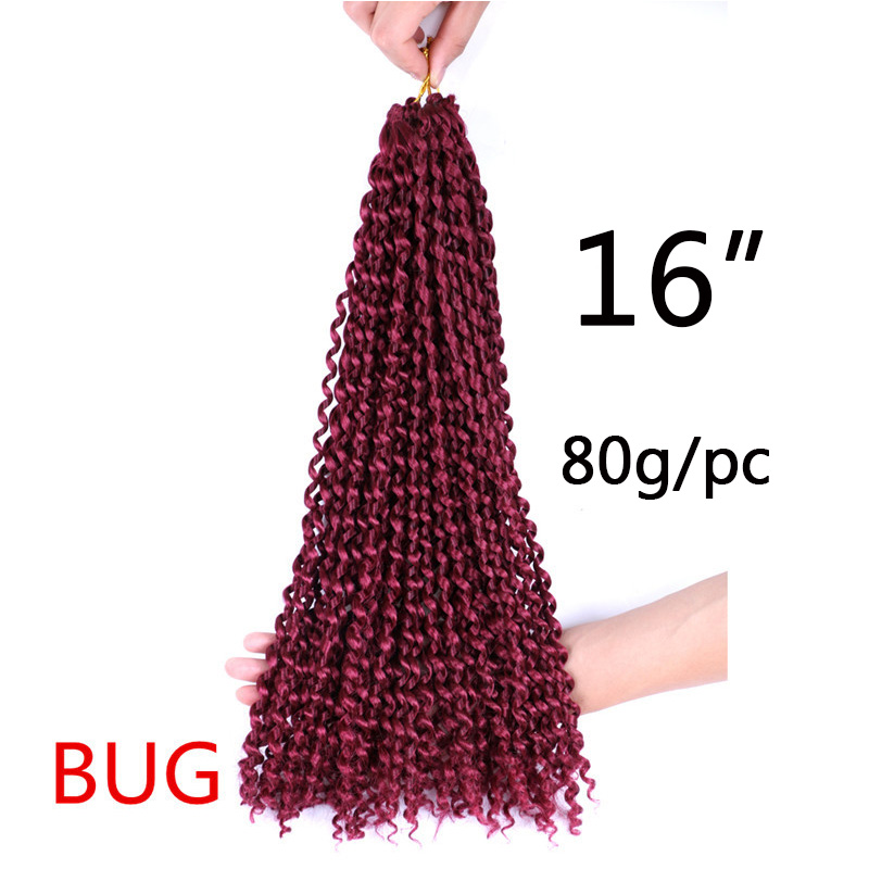 Lans Synthetic Passion Twist Crochet Hair Extension Afro Kinky Curly 16Inch Long Bohemian Braids 80g/pcs, 2#
Lans Synthetic Passion Twist Crochet Hair Extension Afro Kinky Curly 16Inch Long Bohemian Braids 80g/pcs, 2#