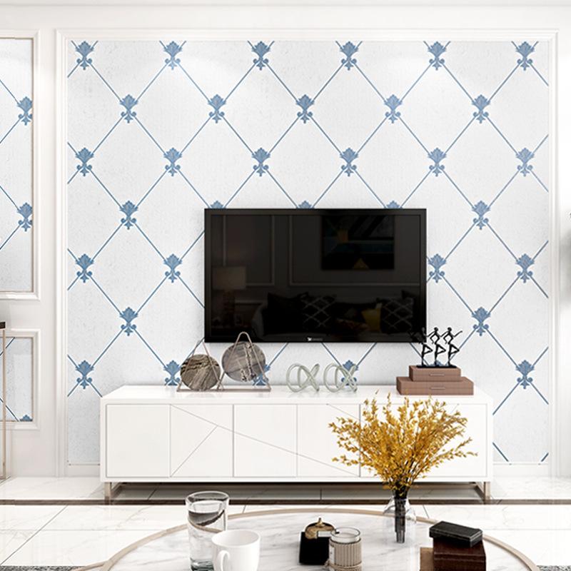 Simple Modern Non-Woven Wallpaper Living Room Bedroom Background Wall Hotel Engineering Hotel Clearance Specials Wholesale, Blue
Simple Modern Non-Woven Wallpaper Living Room Bedroom Background Wall Hotel Engineering Hotel Clearance Specials Wholesale, Blue